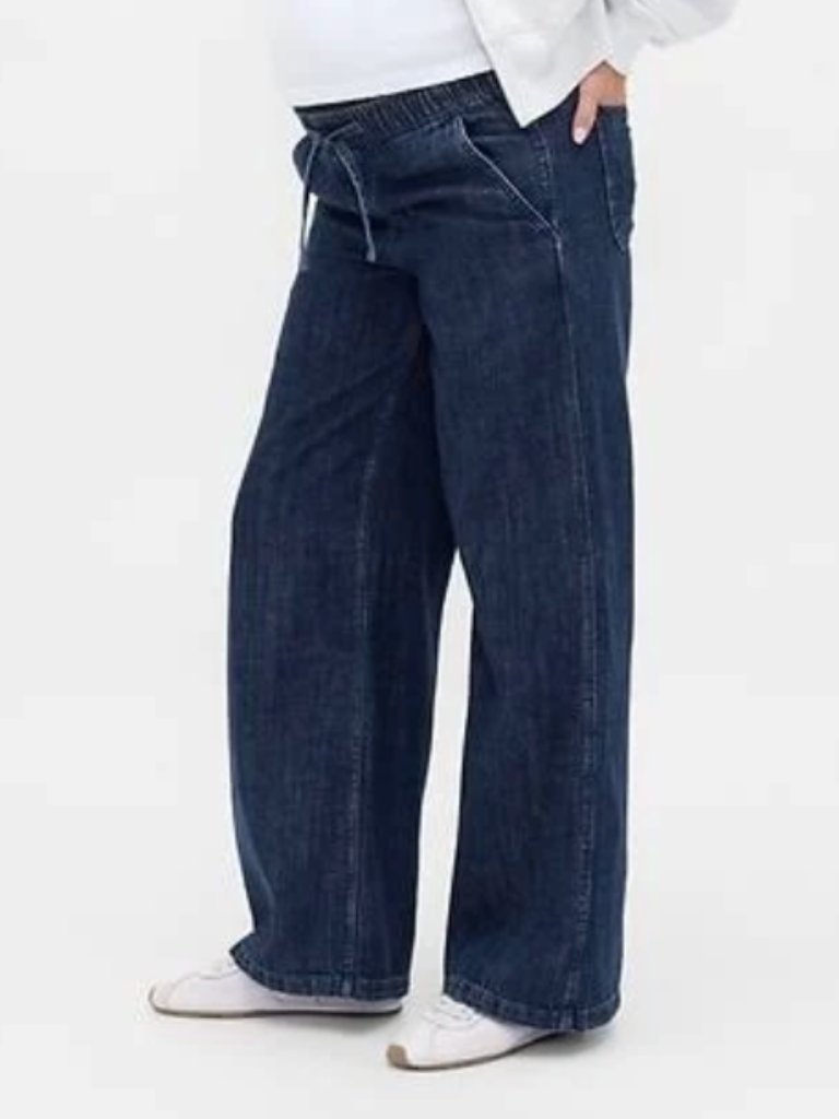 Gap Maternity Full Panel Easy Wide-Leg Jeans (Xs)